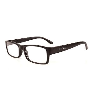 Óculos Receituário Titania Preto Fosco Retangular