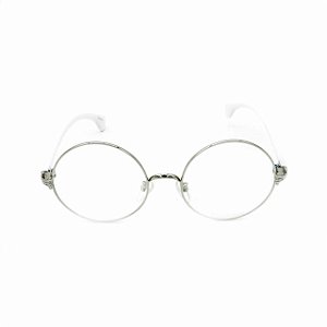 Óculos Receituário Bad Rose Prata com Branco - RM0015C5
