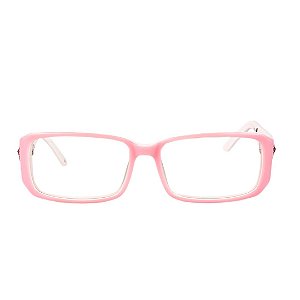 Óculos de Grau Retro Prorider Rosa e Branco com Detalhe Prata - TD8005C3