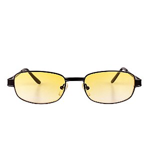 Óculos de Sol Retro Prorider Preto com Lente Degrade Amarela - Menorca1