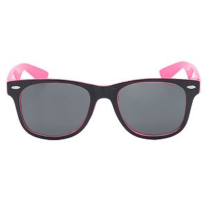 Óculos de Sol Teen em Grilamid® TR-90 Eva Solo Quadrado Preto e Pink