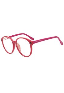 Óculos de Grau Prorider Retro Preto e Vermelho Redondo - SL7034C1