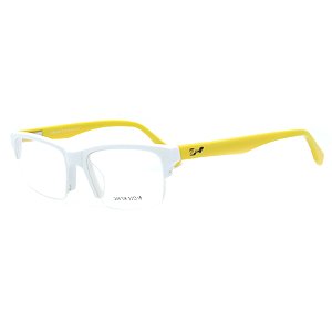 Óculos de Grau Infantil Z-JIM em Grilamid® TR-90 Quadrado Branco e Amarelo