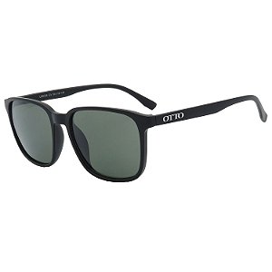Óculos de Sol OTTO em Grilamid® TR-90 Quadrado Preto Fosco LM9356-1