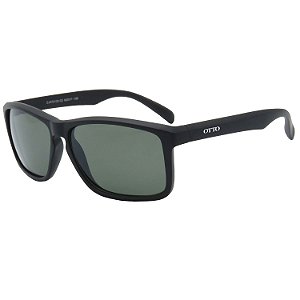 Óculos de Sol OTTO em Grilamid® TR-90 Quadrado Preto Fosco CJH72133-2