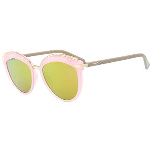 Óculos de Sol BellClover® em Grilamid® TR-90 Gatinho Rosa e Espelhado