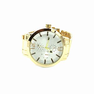 Relógio Dark face Retro Dourado Pulseira - RLRDOU2L