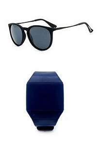 Kit Relógio Azul Prorider com Óculos de Sol Preto - KITALMOCPT