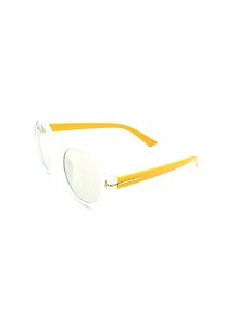 Óculos Solar Paul Ryan Branco e Amarelo - D9044
