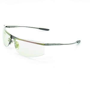 Óculos de Sol Prorider Retrô Prateado Brilhante com Lente Verde - AZ5292
