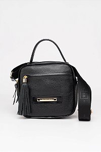 BOLSA EM COURO EB 520 PRETO/SOFT PRETO
