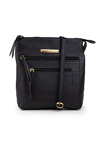 BOLSA TIRACOLO EM COURO 429 PRETO