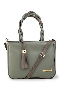 BOLSA  EM COURO 489 ERVA DOCE/ARGILA