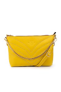 BOLSA EM COURO 502 AMARELO