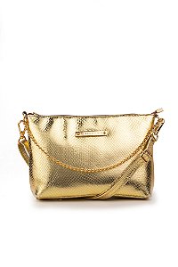 BOLSA EM COURO 502 SNAKE GOLD