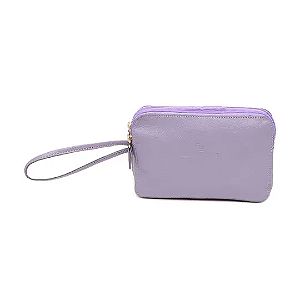 NECESSAIRE EM COURO - PT003 LAVANDA