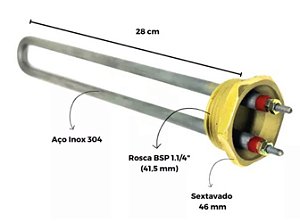 Resistência elétrica 3000W 220V para reservatório termico solar de todos os modelos - PROMOÇÃO PISCOU PERDEU!!!