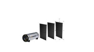 Kit aquecedor solar 600 Litros baixa pressão aço inox 304 modelo + 3 Placas solar 1,7 cada