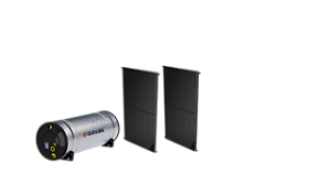 Kit aquecedor solar 400 Litros baixa pressão aço inox 304 modelo + 4 Placas solar 1,7 cada