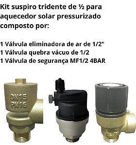 KIT Suspiro tridente de 1/2" para aquecimento pressurizado