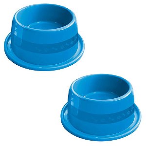 KIT 2 UNID COMEDOURO ANTI-FORMIGA 1000 ML - AZUL