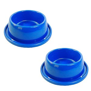 KIT 2 UNID COMEDOURO ANTI-FORMIGA 350 ML - AZUL