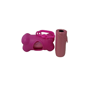 CATA CACA PORTA SAQUINHOS OSSINHO C/2 REFIL ROSA