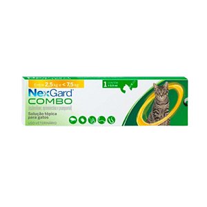 NEXGARD COMBO GATO ANTIPULGAS SARNA  VERMES 2,5KG A 7,5KG - 1