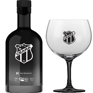 Kit Gin BË Ceará Garrafa Preta 750 ml com taça