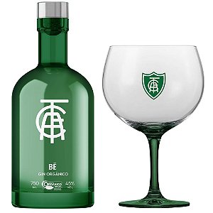 Kit Gin BË América Mineiro Garrafa Verde 750 ml com taça