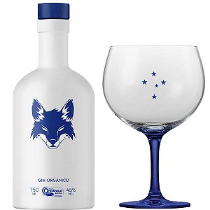 Kit Gin BË Cruzeiro Garrafa Raposa 750 ml com taça