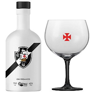 Kit Gin BË Vasco Garrafa Branca 750 ml com taça