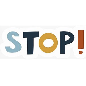 Placa decorativa Stop