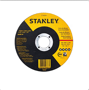 Disco Corte 4 1/2x1,0 Inox Stanley C25