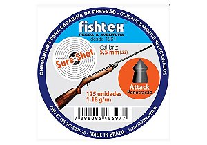 Chumbinho Attack 5.5mm 125 Unidades FishTex