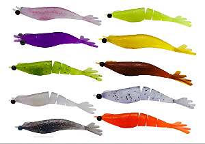 Combo Camarão Big Ones 8cm 10 Unidades Mescladas Isca Soft