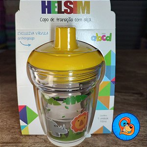 Copo de transição infantil Antivazamento Anti Engasgo 170ML Linha ABCD Helsim Floresta