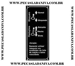 Plaquetinha Indicadora de Bloqueio e Redução Niva (Nova) Ref.0455
