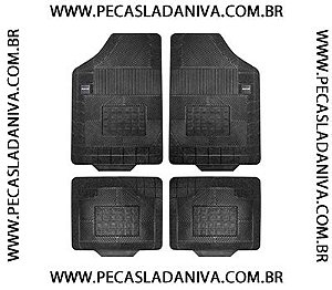 Tapete de Borracha p/ Niva jogo c/ 4 pçs (novo) Ref.0631