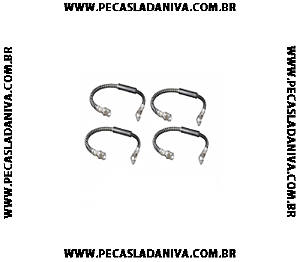 kit de Flexíveis ou Mangotes de Freio Dianteiro Niva c/ 4 Peças (Novo) Ref.0249