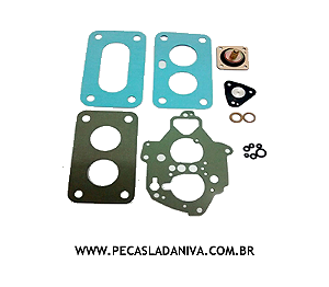 Kit de Juntas do Carburador Niva 93em diante Marca Solex russo Ref. 0224