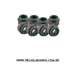 Retentores das Valvulas do Cabeçote c/ 8 Peças Laika (Novo) Ref. 0197