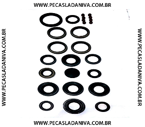 Kit de Retentores Motor, Cambio, Diferenciais, Rodas e Redução Niva (Novo) Ref. 0375