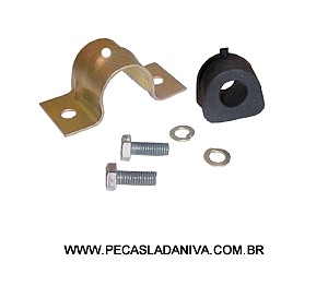 Kit Abraçadeira c/ Bucha Barra Estabilizadora Dianteira Externa Niva (Nova) Ref. 0303