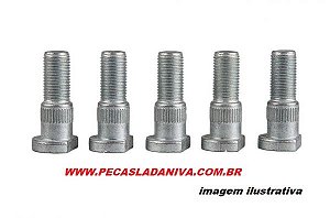 Prisioneiro ou Parafuso das Rodas Diant. e Tras. Niva Kit c/ 5 Pçs (Novo) Ref.1014