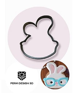 Cortador - Coelho de Óculos Páscoa