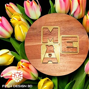 Cortadores 3D Letras Mãe 1 (Dia das Mães)