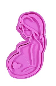 Cortador + Marcador - Mãe gestante (Dia das Mães)