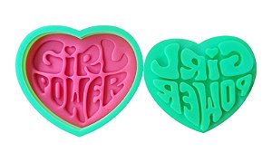 Cortador + Marcador - Girl Power Coração (Dia da Mulher)