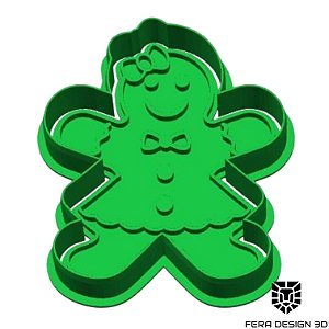 Cortador + Marcador - Gingerbread Menina (Natal)